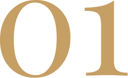 Gold '01' numerals on a black background.