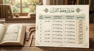 جدول حفظ القرآن