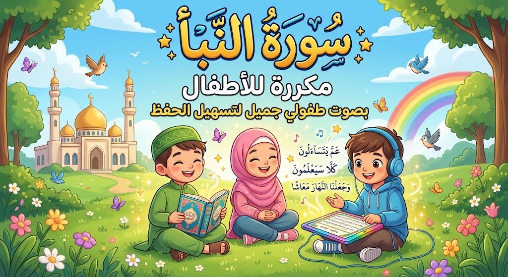 خبر سار للأبطال: دليلك لبدء تحفيظ سورة النبا للاطفال مجانا