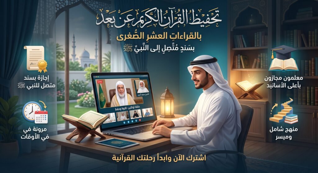 تحفيظ القران عن بعد بالقراءات العشر الصغري | إجازة من الشاطبية والدرة