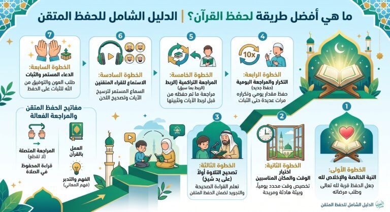 ما هي أفضل طريقة لحفظ القرآن؟ | الدليل الشامل للحفظ المتقن