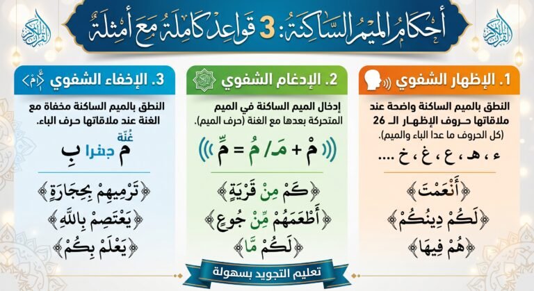 Rules Of Meem Sakinah: 3 Essential Tajweed Rules With Examples