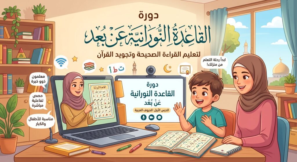 دورة القاعدة النورانية عن بعد | التأسيس الأمثل لقراءة القرآن