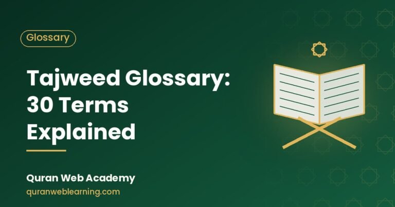 Tajweed Glossary: Quran Recitation Terms Explained